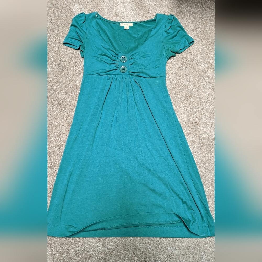Blue green dress